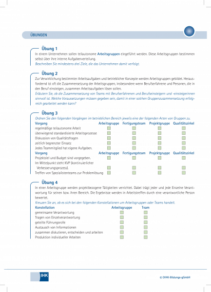 Arbeitsgruppen und Gruppenarbeit
