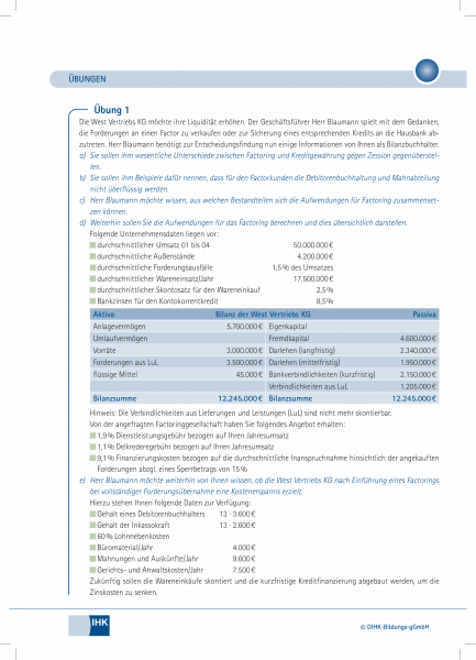 Leasing, Factoring, Forfaitierung